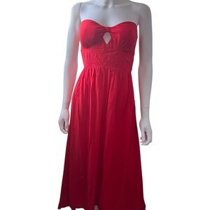 6 Shore Road Strapless Scarlet Dress
